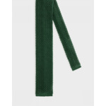 Cravate en maille de soie verte
