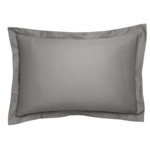 Taie d'oreiller Partition Satin de coton Coloris Gris