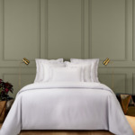 Yves Delorme - Taie d'oreiller en satin de coton gris, Walton