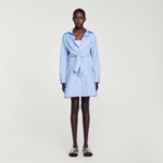 Robe chemise nouée à rayures