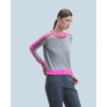 Pull Col Rond Bandes Bicolore