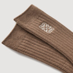 Chaussettes brodées en cachemire