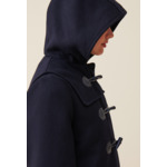 Manteau court capuche bleu marine