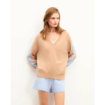 Pull Col V Oversize Bandes