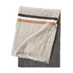 BOSS Home - Plaid en lin gris, Stripe Linen