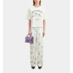 T-Shirt Écru Avec Sérigraphie Surf Club Femme