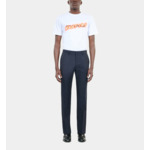 Pantalon De Costume À Rayures Bleu Marine Homme
