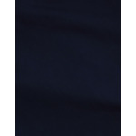 Chemise col majestueux en popeline unie marine