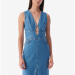 Robe Longue En Jean À Découpe Alba