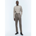 Pantalon droit en laine certifiée