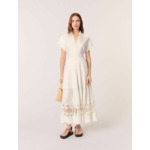 Robe longue brodée à volants