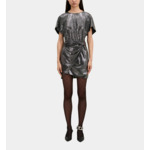 Robe Courte Métallisée Femme