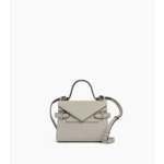 Petit sac à main double rabat Emilie en cuir grainé