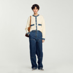 Cardigan à détails denim