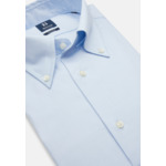 Chemise Bleue Pin Point En Coton Regular Fit