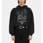 Sweatshirt À Capuche Noir Avec Sérigrahie Chaos Eagle Homme