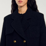 Manteau long à boutonnage croisé