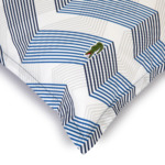 Lacoste - Taie d'oreiller en satin de coton bleu, L Weave