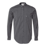 Chemise homme à rayures bleu coupe ajustée