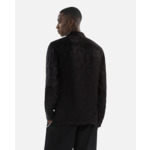 Chemise En Jacquard Imprimé Plumes Noire Homme
