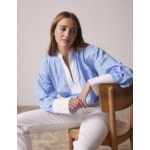Blouse oversize Agnès rayée bleue