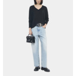 Pull En Laine Mérinos Noire Femme