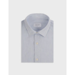 Chemise Auguste en lin rayé bleu