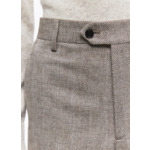 Pantalon ajusté en laine à chevrons