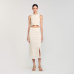 Jupe longue à détails crochetés