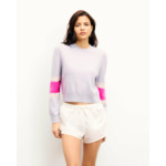 Pull Col Rond à Bandes