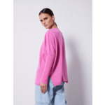 Pull poncho cachemire col V Faustine ROSE INDIEN