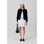 Jupe denim courte à plis