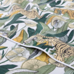 Olivier Desforges - Drap plat en satin de coton lavé vert, Mr Khan