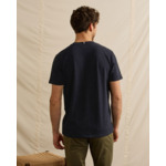T-shirt col rond bleu marine