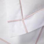 Yves Delorme - Taie d'oreiller en percale de coton rose, Athéna