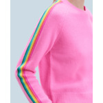 Pull Col Rond Bandes Manches Multico