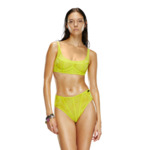 Soutien-gorge bustier en résille floquée