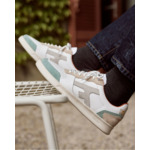 Baskets basses blanches & bleu océan