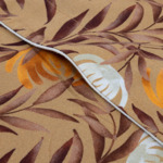 Olivier Desforges - Drap plat en satin de coton lavé marron, Aurelia