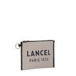 Lancel Tote - Pochette Zippee - NATUREL/NOIR