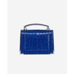 Sac Emily Small En Cuir Bleu Effet Crocodile