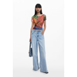 T-shirt en mousseline drapée