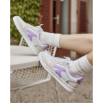 Baskets basses blanches & violet clair
