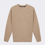 Sweat col rond camel