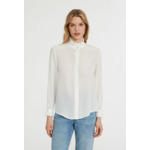 Chemise blanche col montant ondulé