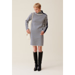 Robe marinière maille col montant