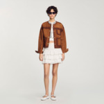 Jupe courte à volants