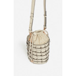 Petit Sac Seau En Cuir Tressé En Cuir D'Agneau