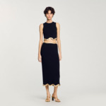 Pull court à détail chaîne