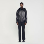 Blouson oversize en cuir